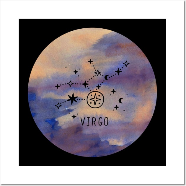 Virgo Zodiac Wall Art by Nanouche